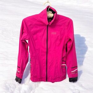 Gore Jacket Running Wear Pink Full Zip Reflective Running Outerwear EU 36 US S